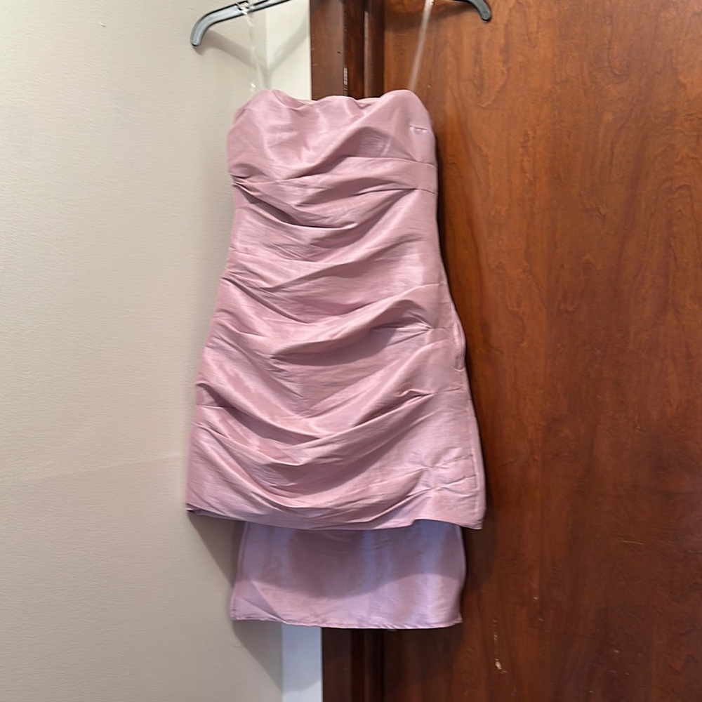 Elegant Pink Strapless Dress